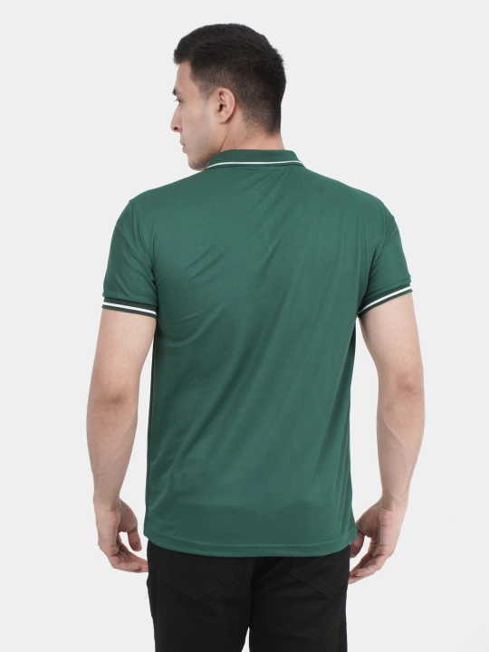 Erkaklar polo futbolkasi, kalta yengli, zamokli finka