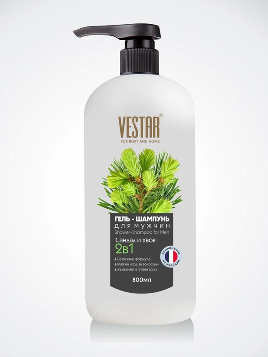 Vestar dush gel-shampun, 800 ml