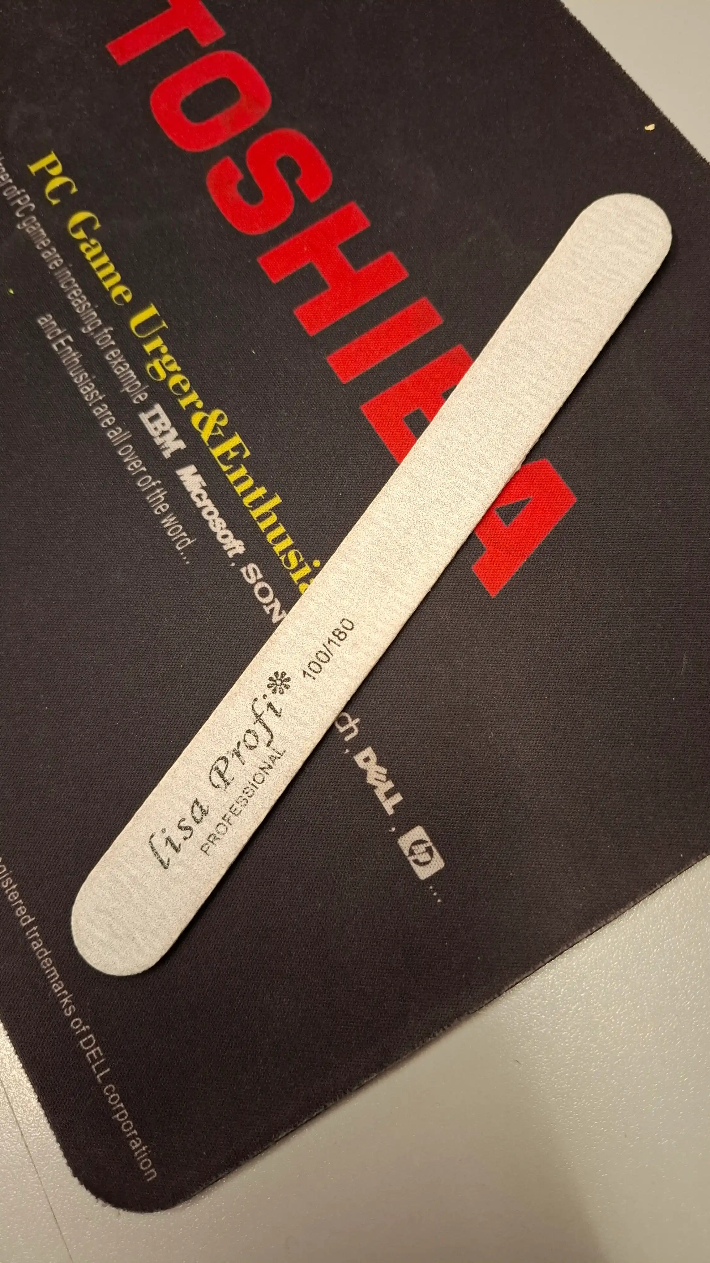 Пилка для ногтей Lisa Profi*, на деревянной основе, 100/180, длина 18 см