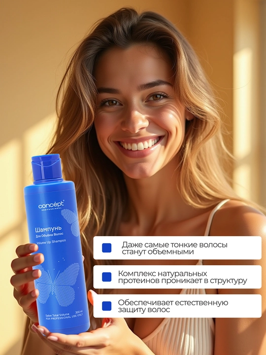 Шампунь для объема CONCEPT Volume Up Shampoo, 300/1000 мл, упругость, густота и пышность