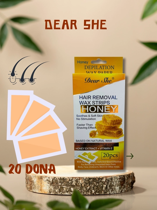 Tana va yuz depilatsiyasi uchun mumli chiziqlar, Aloe Vera va Azulen, 8 va 20 dona - 
