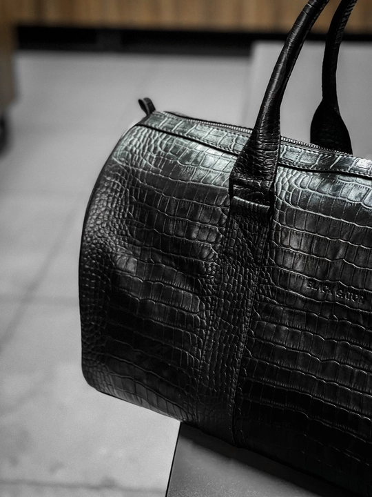 Sport va sayohat sumkasi, haqiqiy charm Black Gator