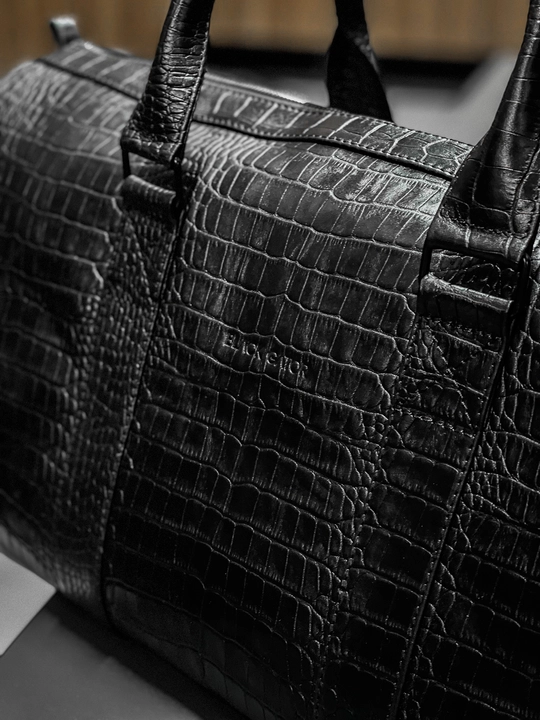 Sport va sayohat sumkasi, haqiqiy charm Black Gator