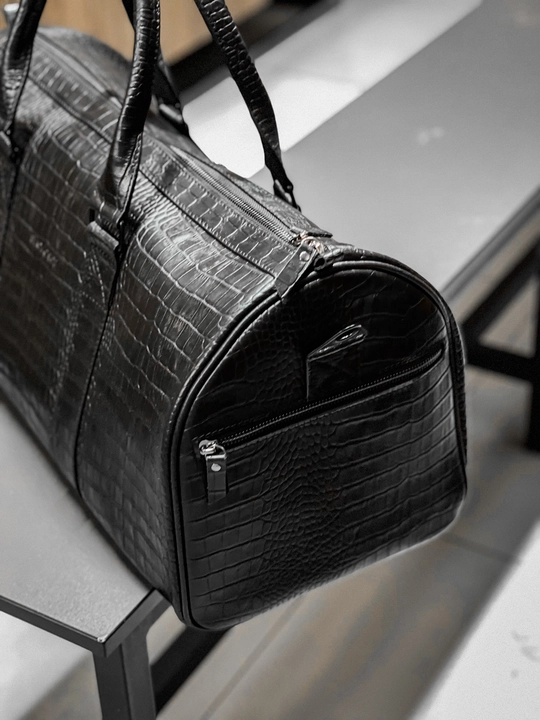Sport va sayohat sumkasi, haqiqiy charm Black Gator