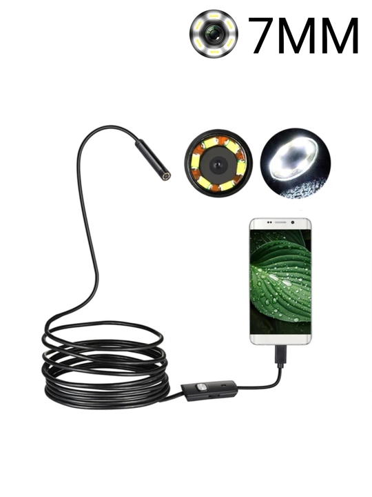 USB endoskop, Android, Windows uchun, 8 mm va 5.5 mm kamera, LED yoritgich, suv o‘tkazmas - 