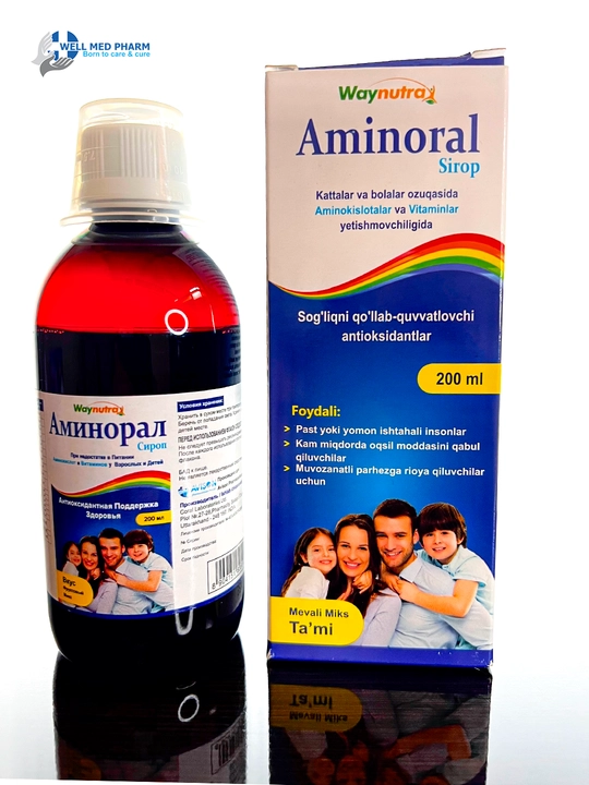 Aminoral - Сироп с аминокислотами, поливитаминами и антиоксидантами 200 мл