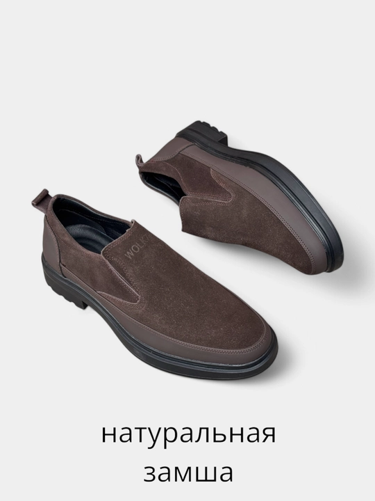 Erkaklar poyabzali, natural zamsh tufli , klassik qishki kuzgi bahorgi poyafzal oyoq kiyim