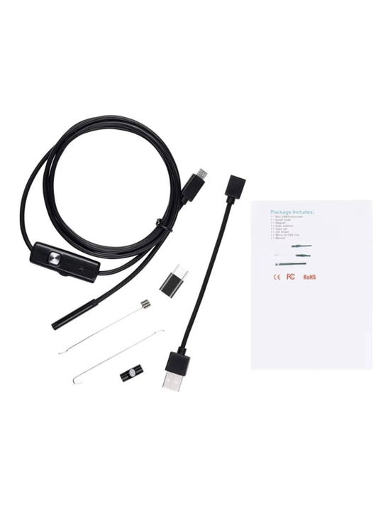 USB endoskop, Android, Windows uchun, 8 mm va 5.5 mm kamera, LED yoritgich, suv o‘tkazmas