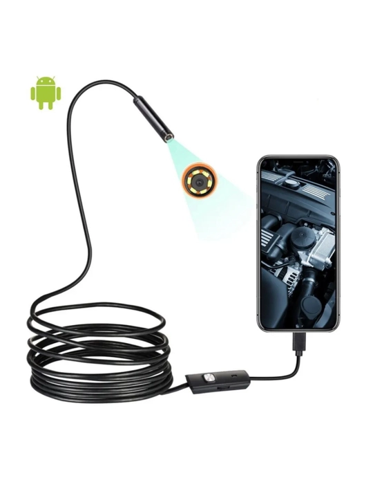 USB endoskop, Android, Windows uchun, 8 mm va 5.5 mm kamera, LED yoritgich, suv o‘tkazmas