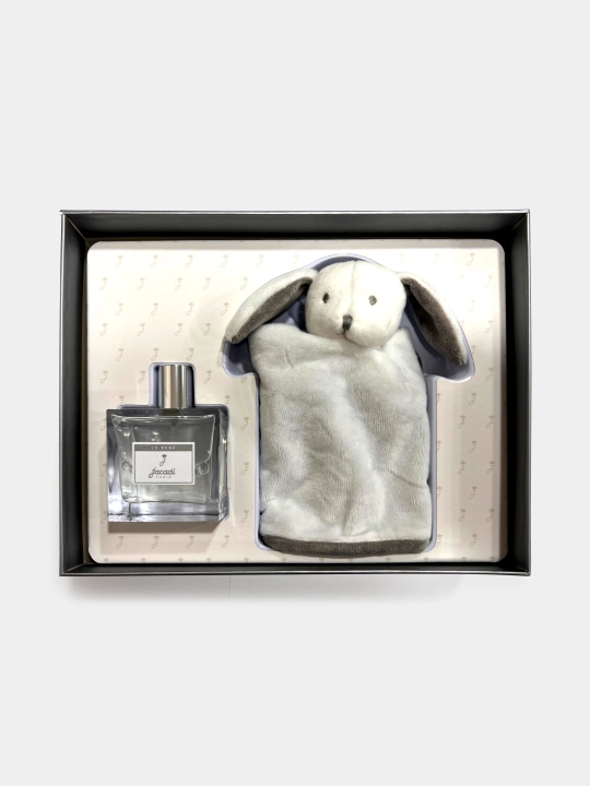 Подарочный детский набор JACADI BUNNY JACADI, игрушка и спрей без спирта, 100 мл  - 