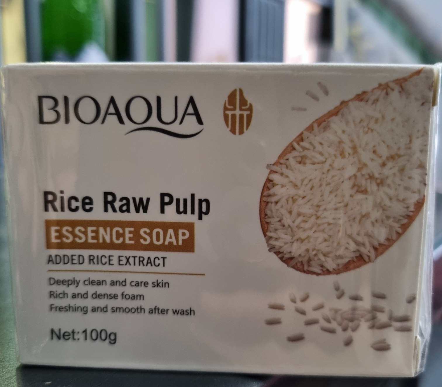 Oqartiruvchi sovun BIOAQUA, guruch ektrakti bilan, yuz va tana uchun, 100 g