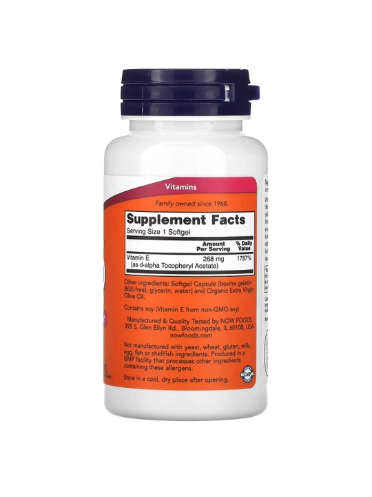 NOW Foods, E-400, 268 мг (400 МЕ), 100 капсул