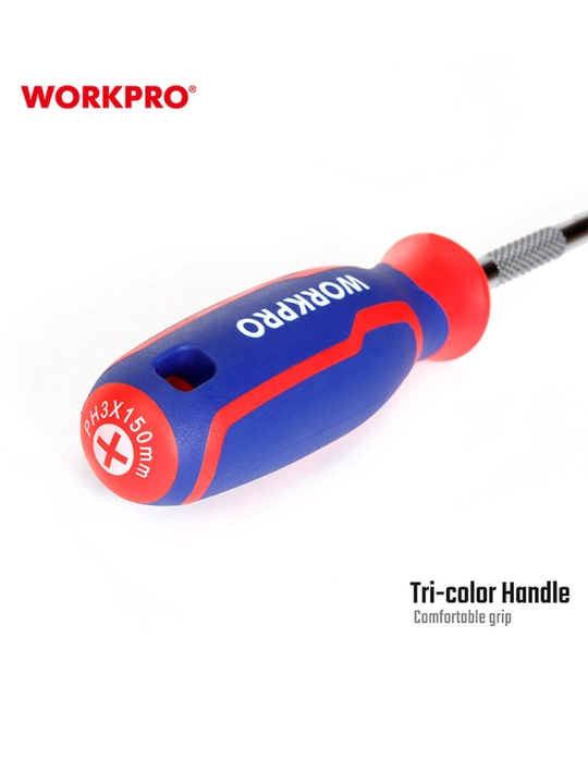 Torli o‘lchamdagi CrV tornavidalar – ergonomik tutqichli, nozik ta’mirlash uchun
