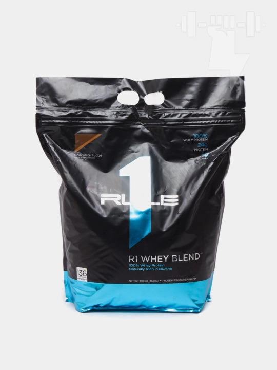 RULE1 WHEY blend protein, 0.4 g, 0.9 g, 2.3 kg, 4.6 kg, oqsil muskul o'stirish uchun