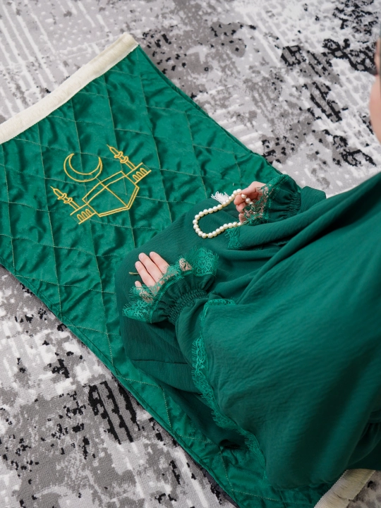 Платье Абая, химар, коврик для намаза, четки, подарочный комплект в Каробке