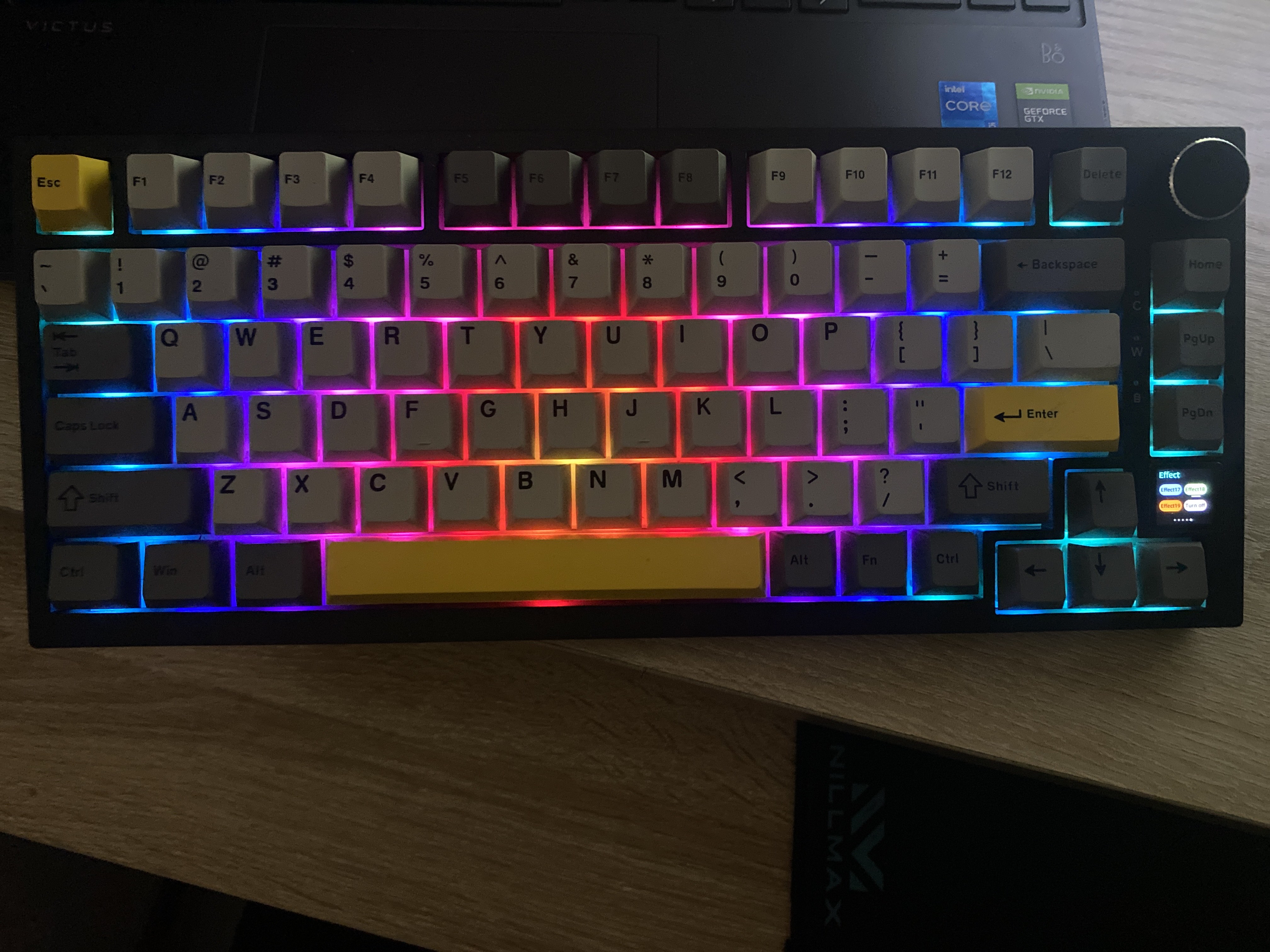 AJAZZ AK820 Pro mexanik klaviaturasi, o‘yin, simli, simsiz, Bluetooth, RGB