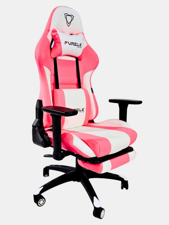 Игровое кресло GM02A, розово-белый
