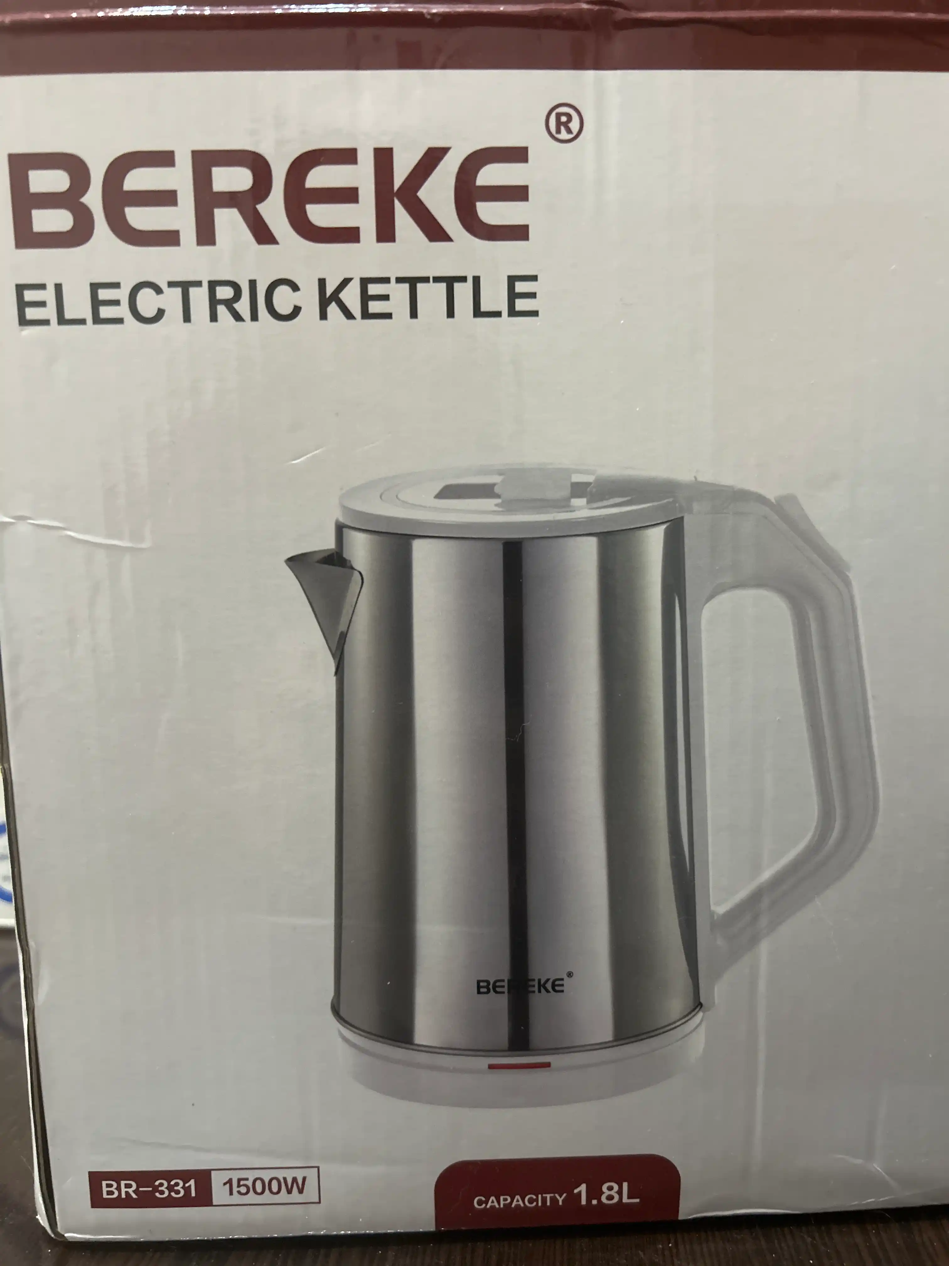 Электрический чайник, с подсветкой, из cтекла, Bereke