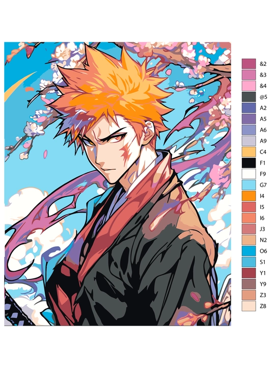 Raqamlar bo'yicha rasm chizish ARTERY "Anime" 40×50 sm, bo'yoqli holst, bo'yama to'plami