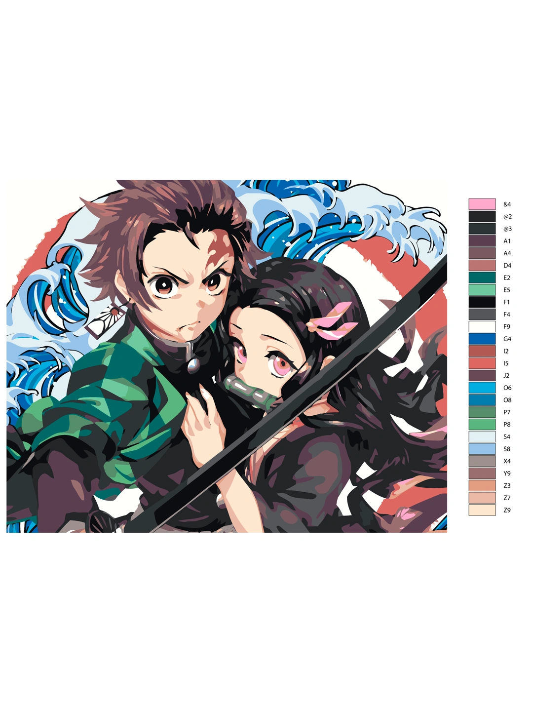Anime Rasm Rsa's Raqamlar bo'yicha rasm chizish ARTERY