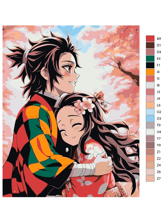 Raqamlar bo'yicha rasm chizish ARTERY "Anime" 40×50 sm, bo'yoqli holst, bo'yama to'plami