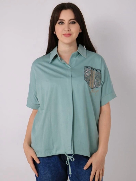 Ayollar uchun kattaroq hajmli paxta kofta, XXL-XXXL