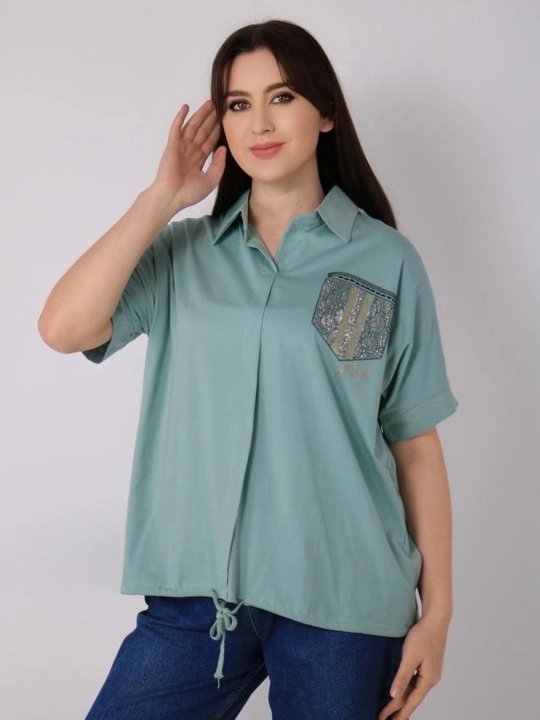 Ayollar uchun kattaroq hajmli paxta kofta, XXL-XXXL