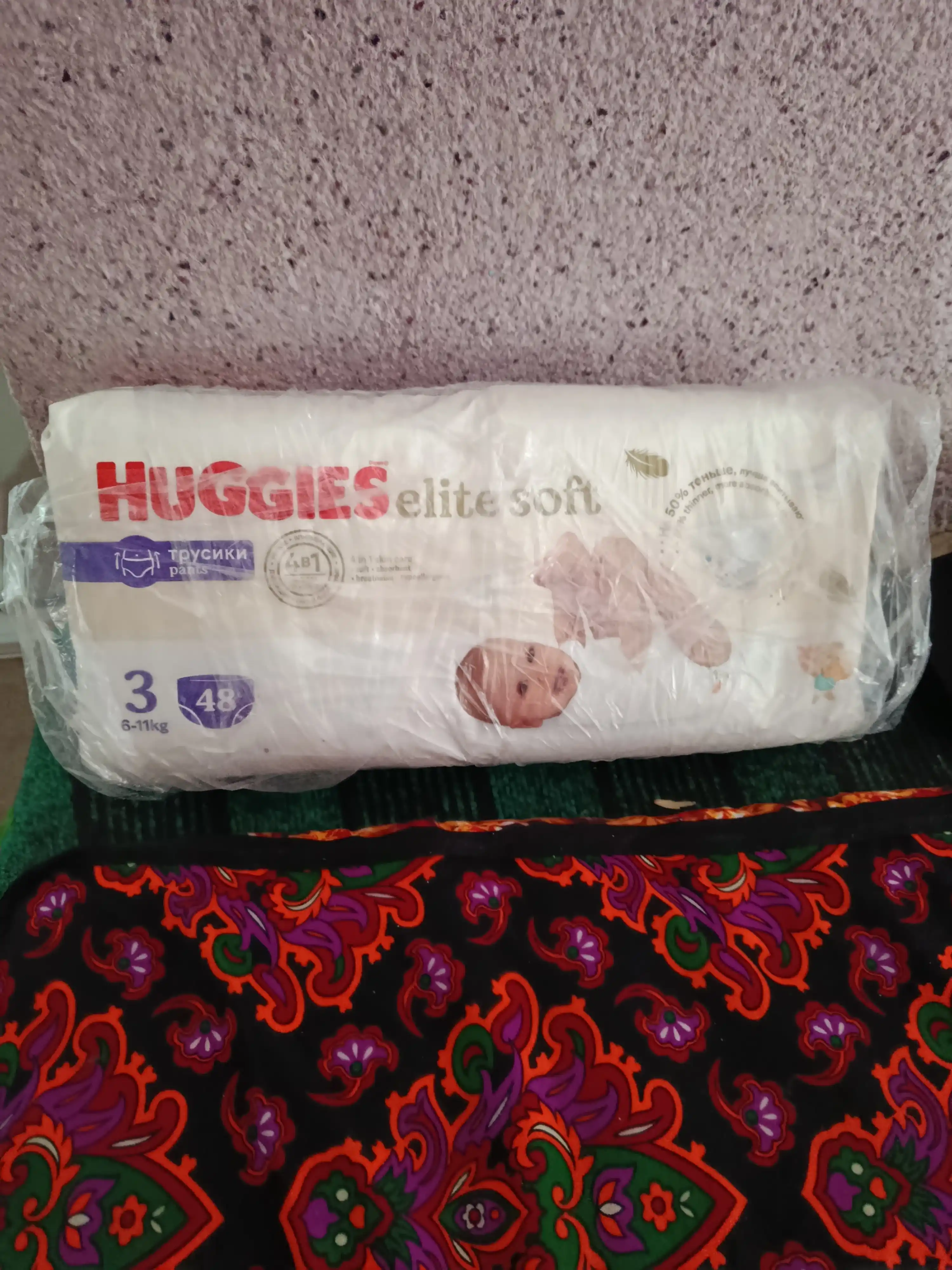 Подгузники трусики Huggies Elite Soft 6-11 кг, 3 размер, 48 шт