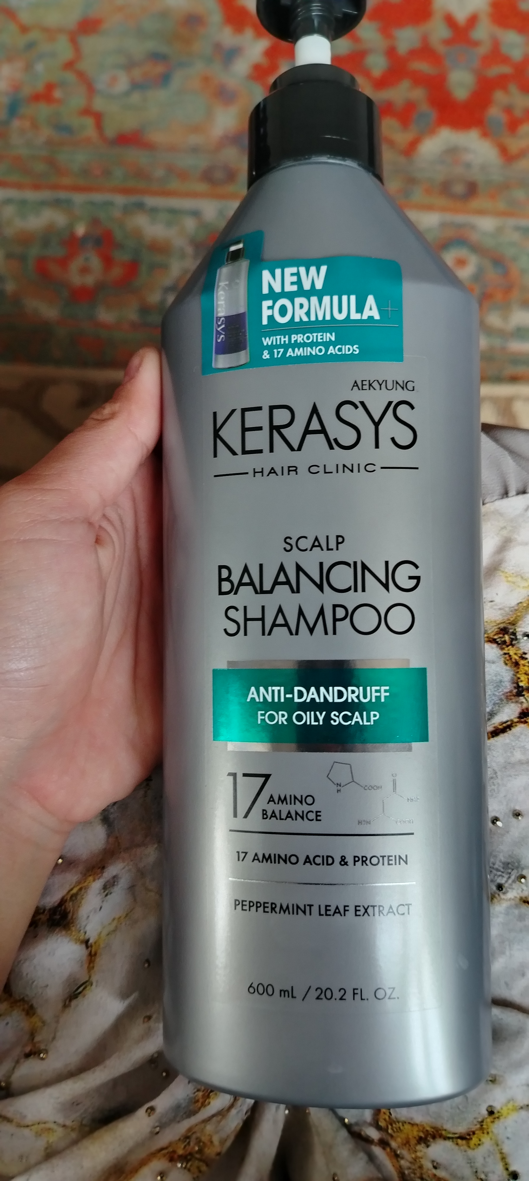 Шампунь Kerasys, против перхоти для жирных волос, кератиновое восстановление, 600 мл