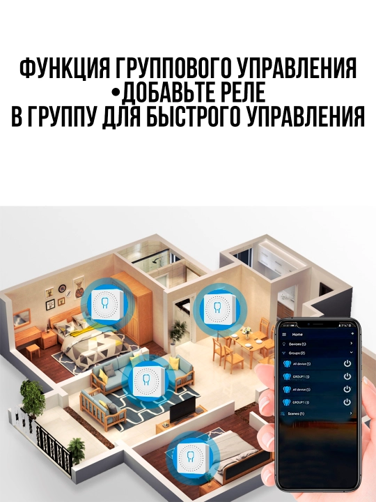 Aqlli Wi-Fi rele Tuya 16A, elektr jihozlarini masofadan boshqarish uchun ixcham modul