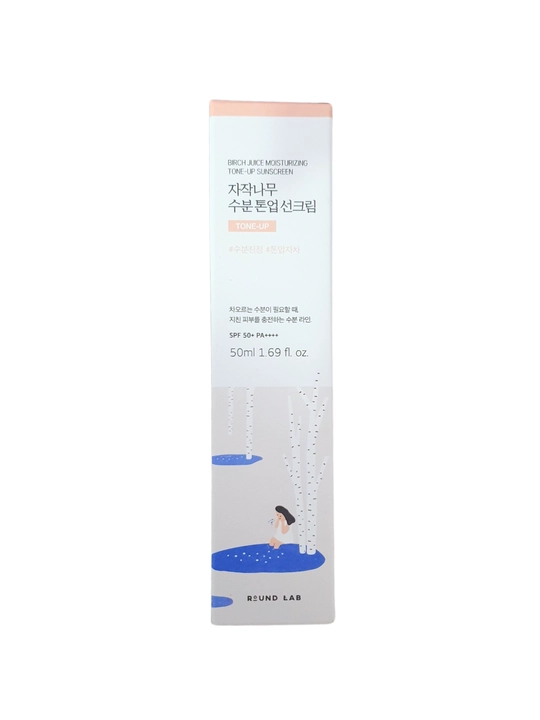 Quyoshdan himoyalovchi Round Lab Birch Juice Moisturizing Tone-Up Sunscreen SPF50+ kremi