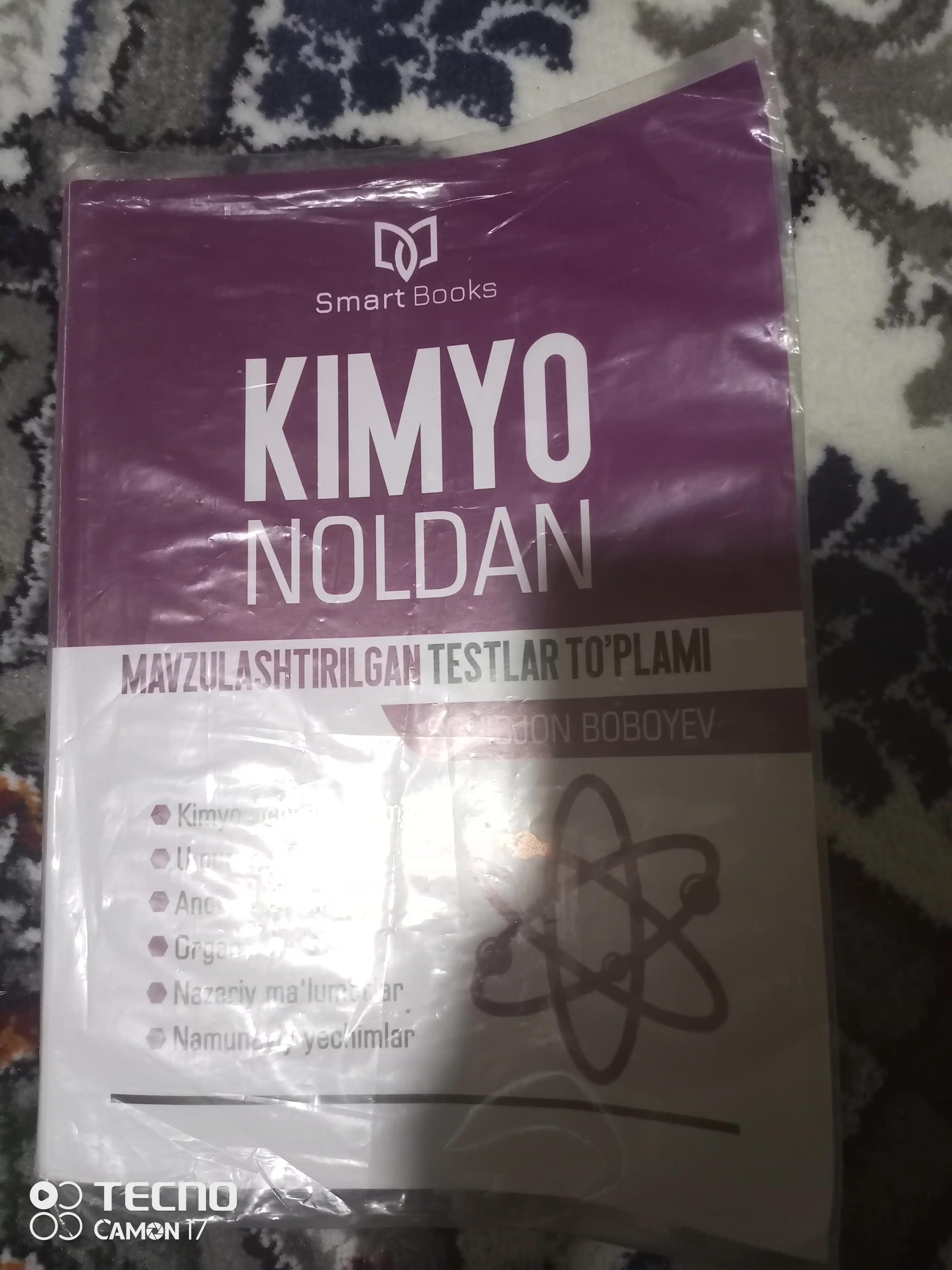 Kimyo noldan mavzulashtirilgan to'plam, test kitobi, o'qish