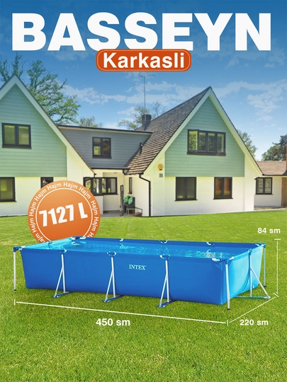Каркасный бассейн Intex, прямоугольный, разные размеры — INTEX77-28272KA-ЛАЗУР