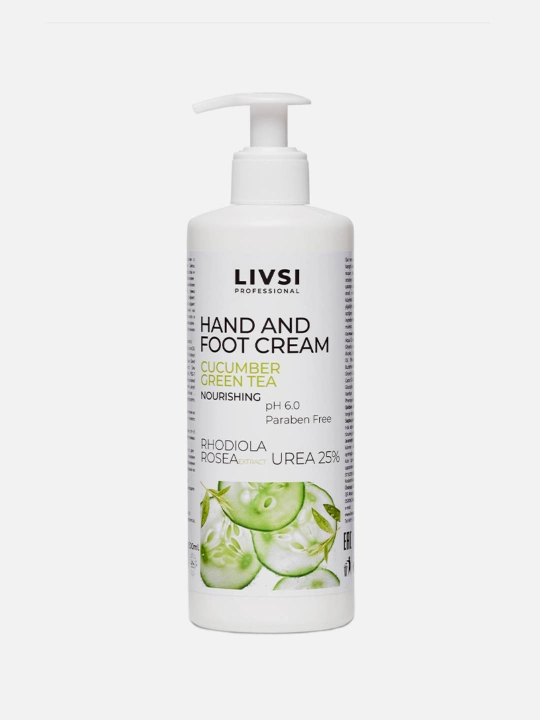 Qo'l va oyoq kremi, bodring, yashil choy HAND AND FOOT CREAM Livsi