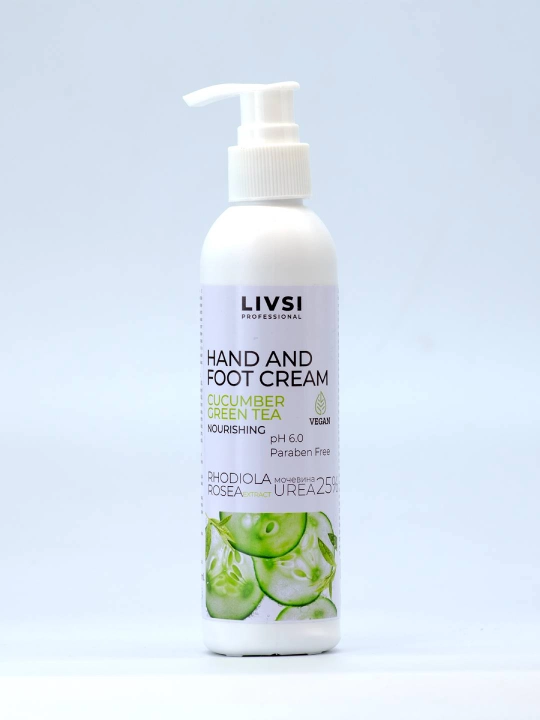 Qo'l va oyoq kremi, bodring, yashil choy HAND AND FOOT CREAM Livsi