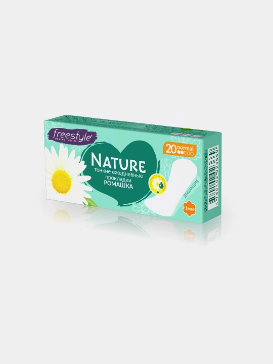 Прокладки женские гигиенические ежедневные "FreeStyle NATURE NORMAL" 20 шт. - 