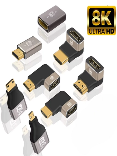Адаптер HDMI-переходник 8K UHD – Mini / Micro / Угловой 90°