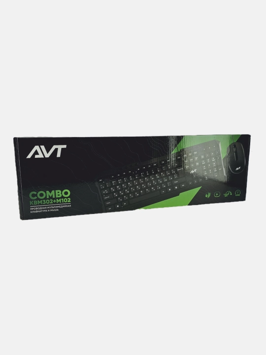 Klaviatura va sichqoncha to'plami AVT Combo KBM302 + M102, USB