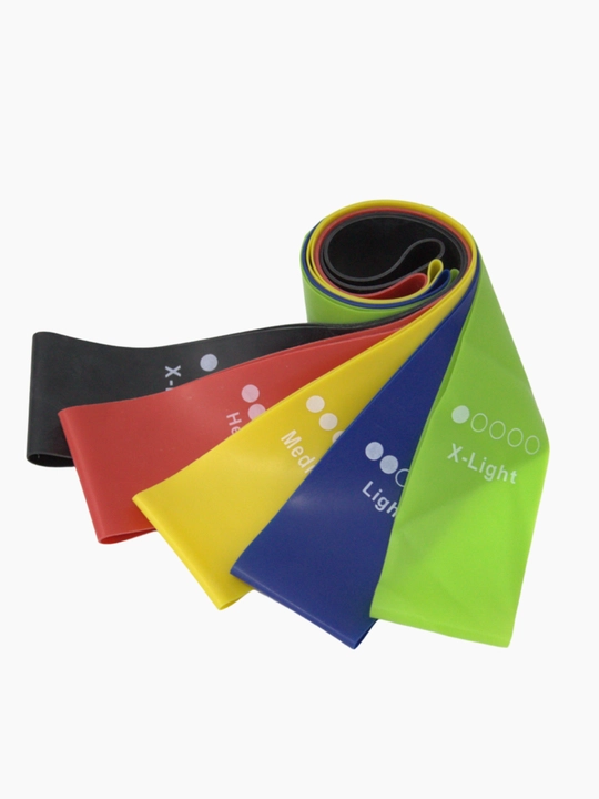 Fitness va yoga uchun rezinka to‘plami, 5 ta elastik rezinka, mashq va sport uchun