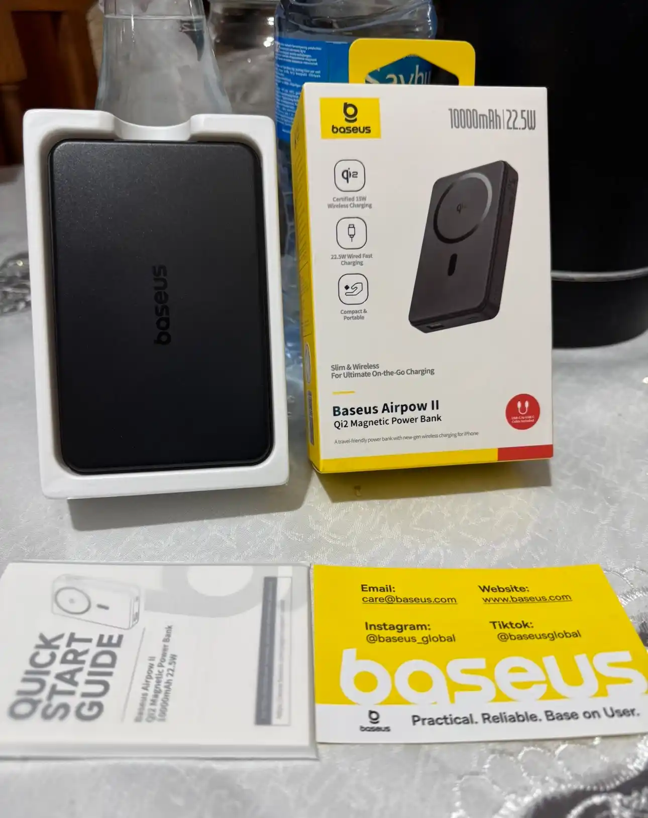 Baseus MagSafe tashqi akkumulyatori, 10000 mA/soat simsiz zaryadlash imkoniyati