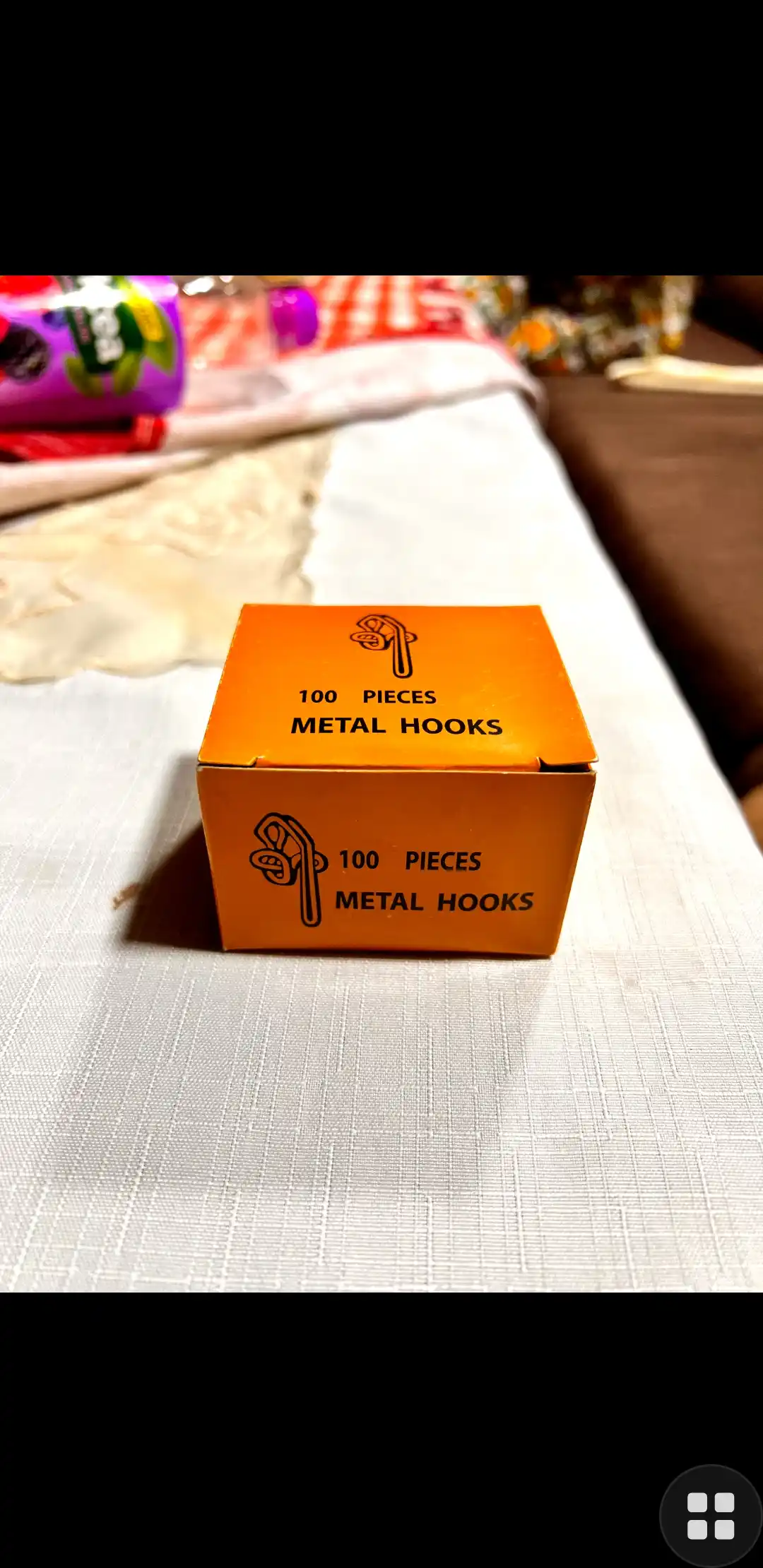 Metal ilgaklar, parda va karnizlar uchun, dekorativ, 100 dona
