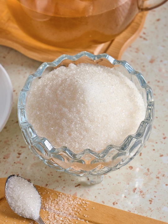 Сахарница стеклянная, прозрачная