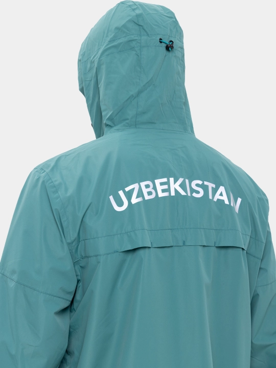 Удлиненный дождевик мужской 7SABER UZBEKISTAN с капюшоном