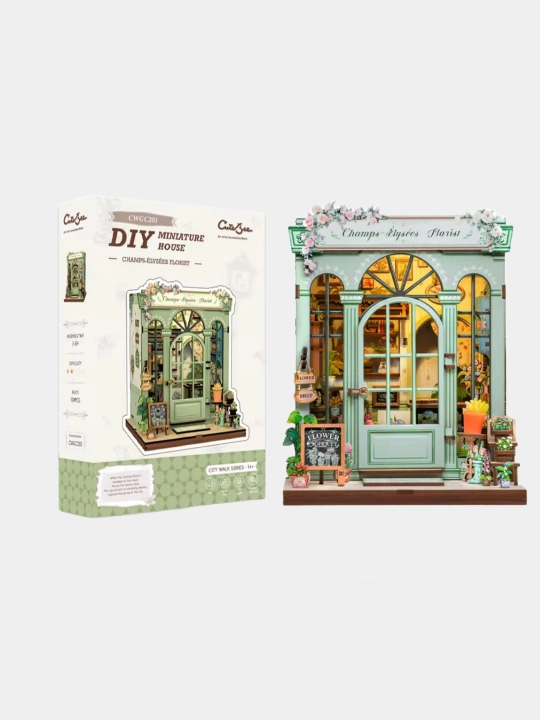 Румбокс Пазл Diy Nook 3D, деревянный с лампой - 