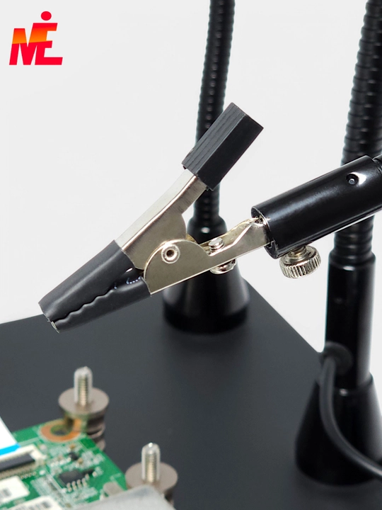 TE-808 Магнитный держатель с 4 зажимами и светодиодной лупой x3 (USB)