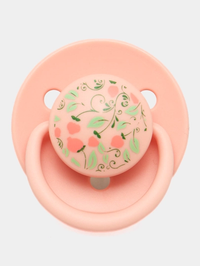Мягкие пустышки из натурального латекса для детей, 0-12+ месяцев — PEPPA-SAFFLAT-ВИШН-2