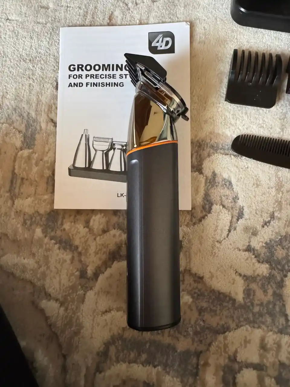 Soch olish va qirish uchun professional trimm-mashinka, 5 tasi 1 da