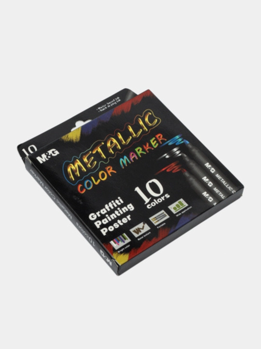 Metallic markerlari, 10 ta rang