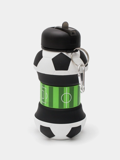 Бутылка для воды Футбольный мяч, 550 мл, складная