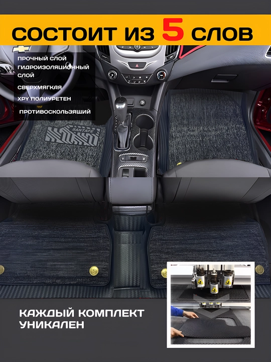 7D полики для Chevrolet, KIA, Hyundai, Chery, Honda, BYD